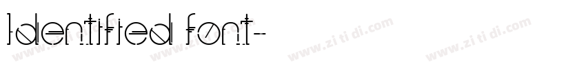 Identified font字体转换